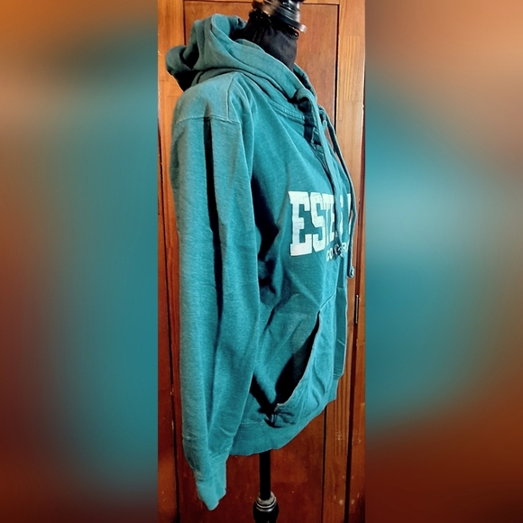 ESY SURF CO. Estes Park Colorado Teal Hoodie woth Kangaroo Pocket - Picture 2 of 6